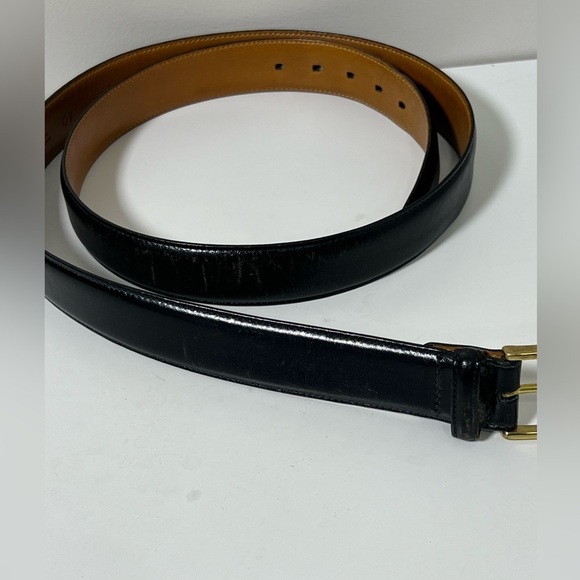 Brooks Brothers Belt Size 40 Made in USA Genuine Leather Full Grain Black Belt - Picture 8 of 11